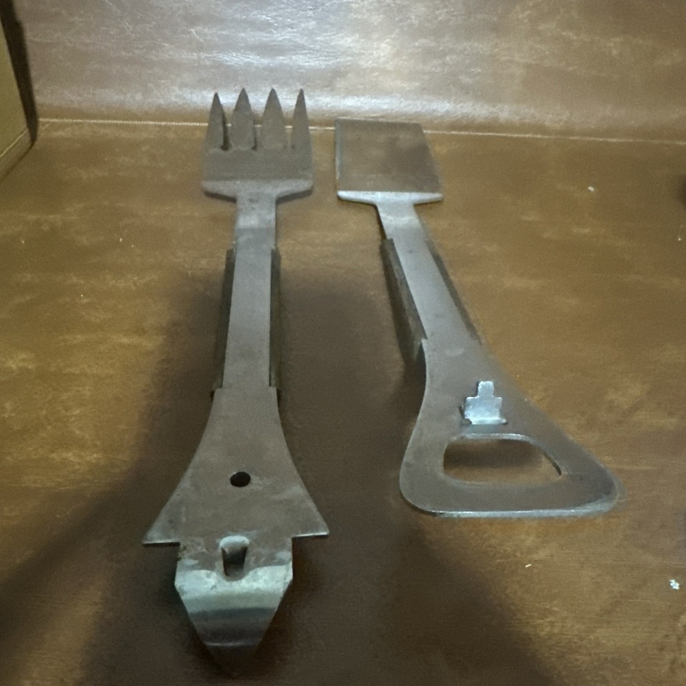 VTG VERNCO BBQ GRILL SET Fork Spatula, Can Bottle Opener, MCM, Japan, 13.25"